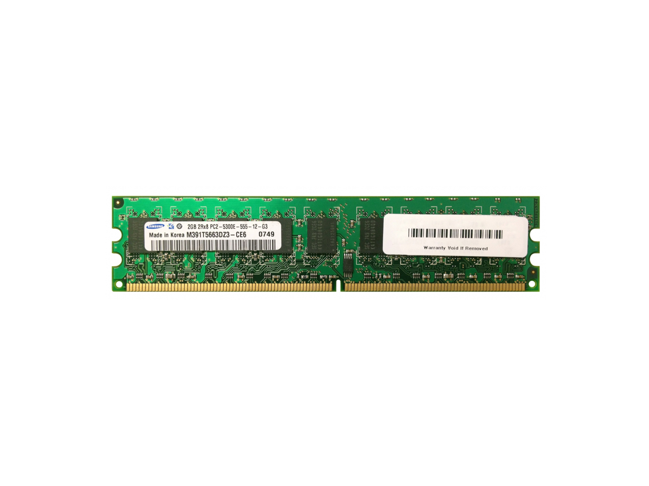 Оперативная память 2 Gb (Samsung 2GB 2Rx4 PC2-5300P M393T5750EZA-CE6)