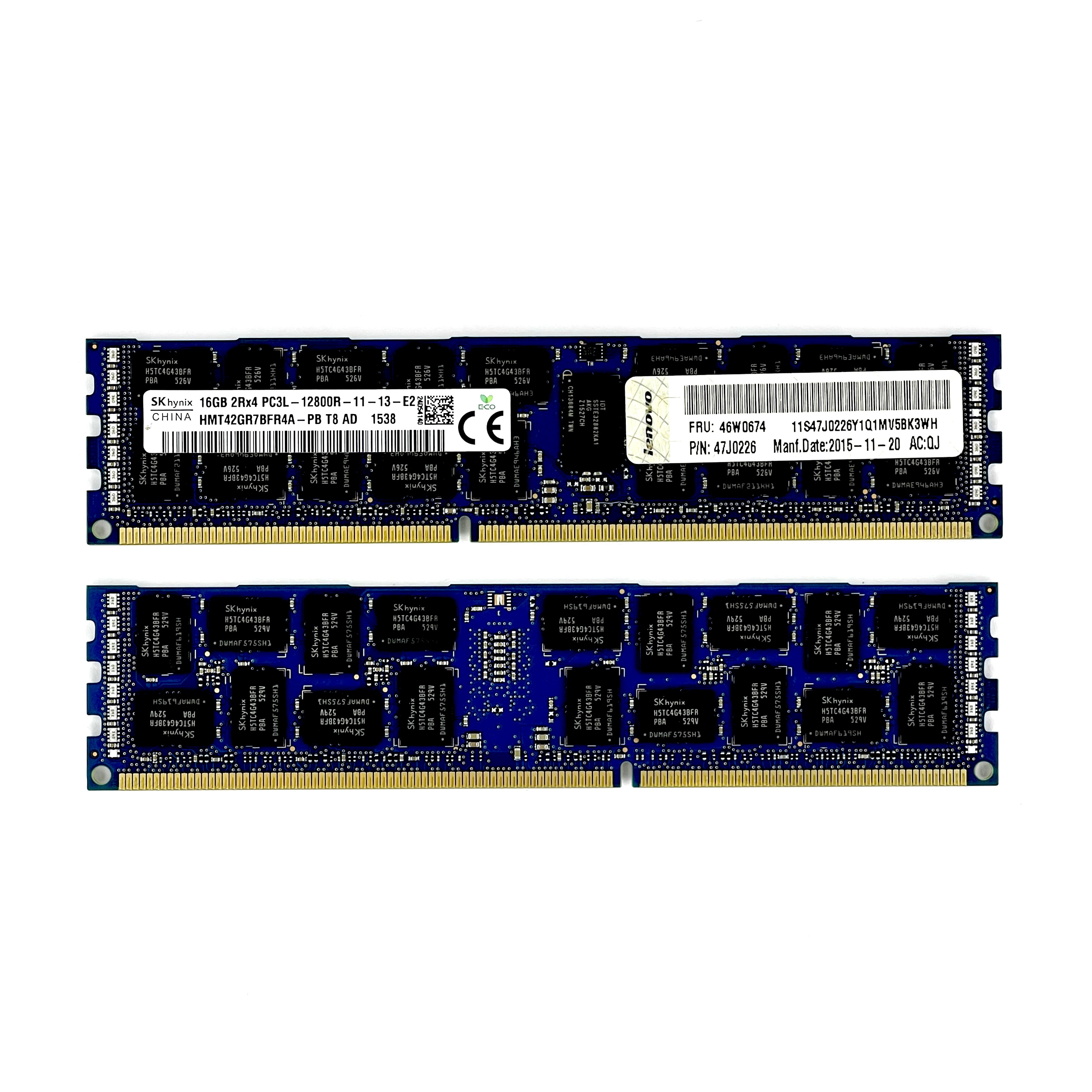Оперативная память 16 GB REG (Lenovo SK Hynix 16GB 2Rx4 PC3L-12800R-11-13 HMT42GR7BFR4A (FRU: 46W0674))
