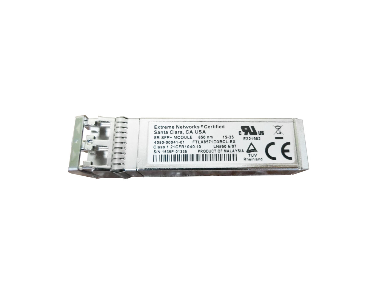 Трансиверы 10 GB/s (Трансивер Extreme Networks SFP+ SR 10GB/s 4050-00041-01 FTLX8571D3BCL-EX)