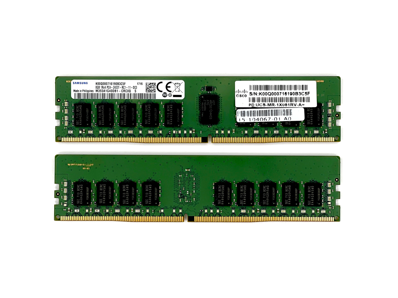 Оперативная память 8 Gb REG (Cisco Samsung 8Gb 1Rx4 PC4-2400T-RC1-11 M393A1G40DB1-CRC0Q 15-104067-01)