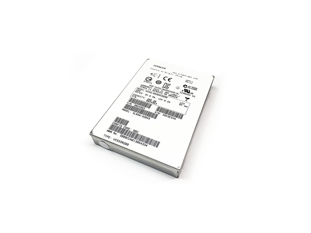 SAS SSD (HITACHI, 200 GB, SAS, 2.5", HUSML4020ASS600, 12 Gb/s)