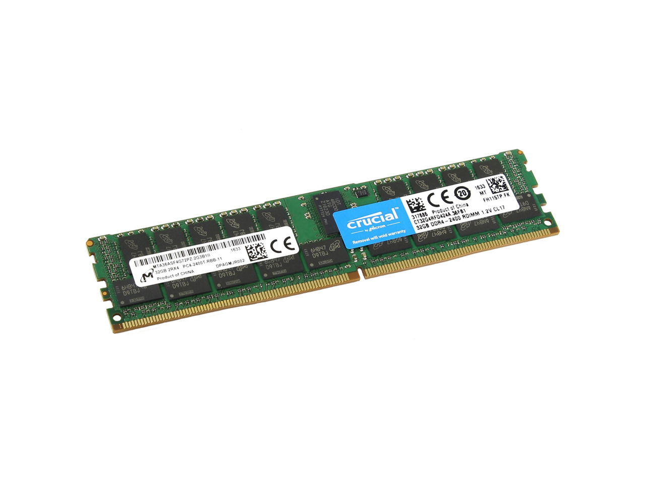 Оперативная память 32 Gb REG (Micron Crucial  32Gb 2Rx4 PC4-2666V-RB2-12 CT32G4RFD4266 (Micron MTA36ASF4G72PZ-2G6E1QK) )