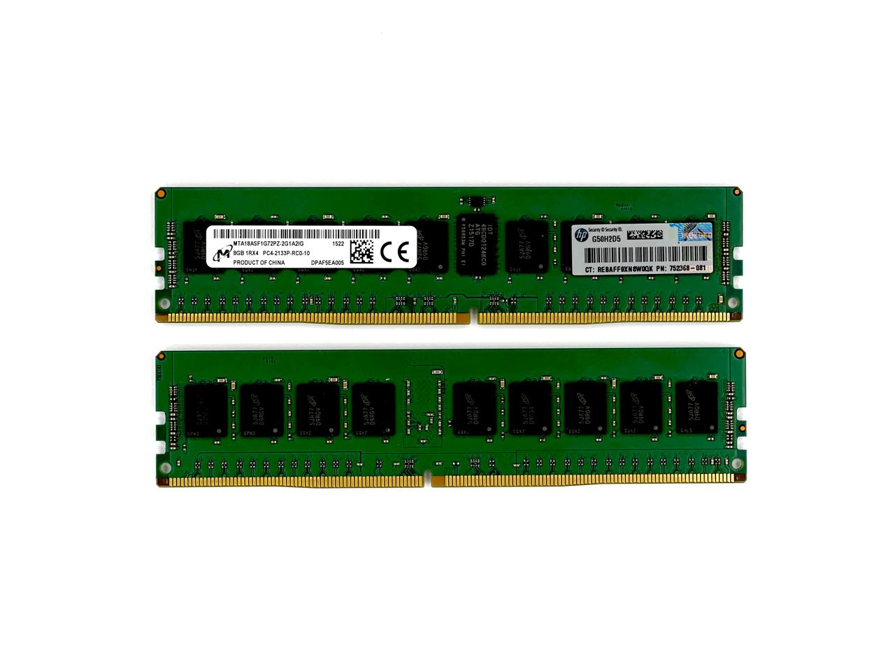 Оперативная память 8 Gb REG (HP Micron 8Gb 1Rx4 PC4-2133p-RC0-10 MTA18ASF1G72PZ-2G1A2IG 752368-081)