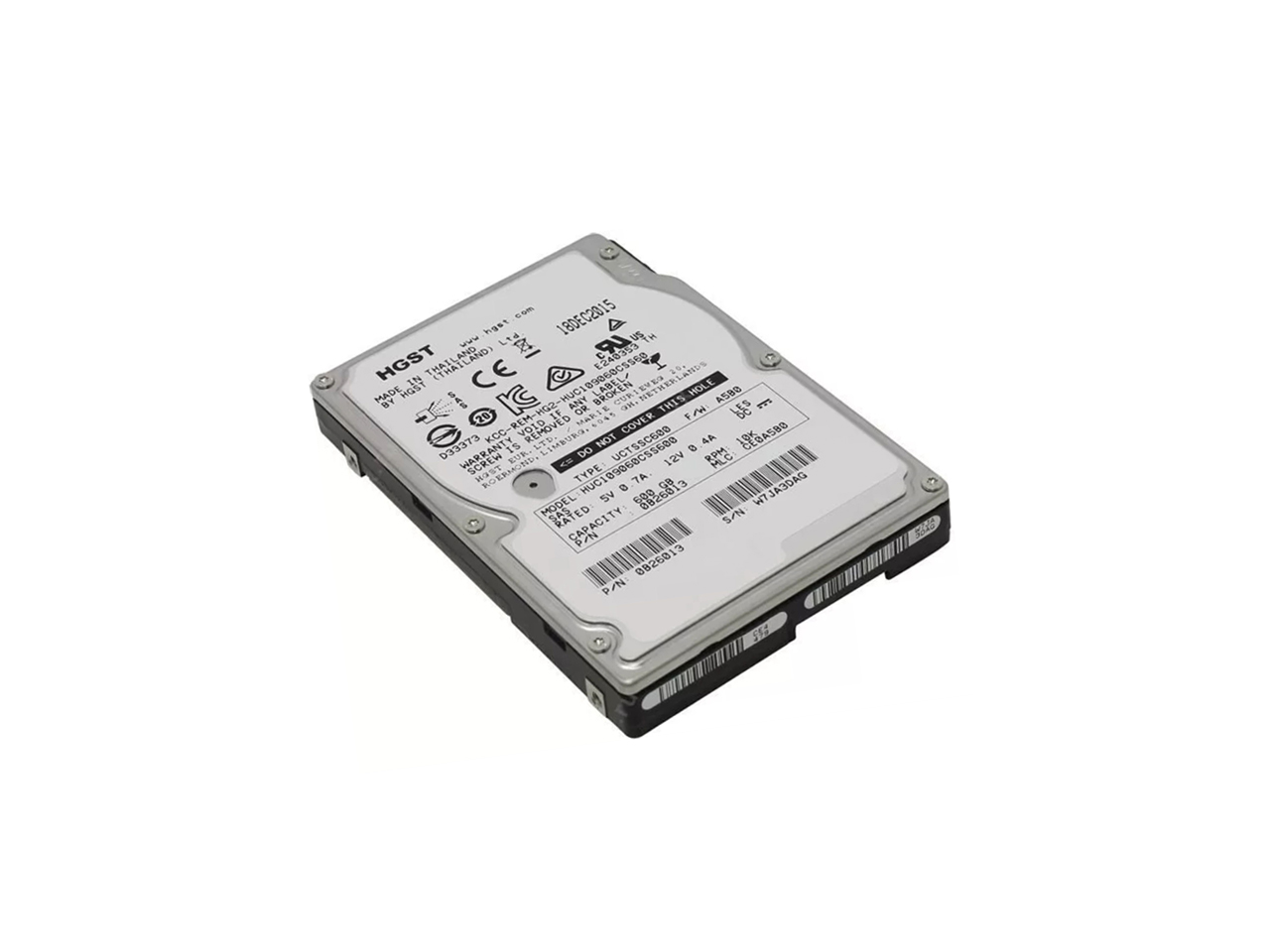 SAS HDD (Без пробега Hitachi, 600 GB, SAS, 10000 RPM, 2.5", HUC106060CSS600, 6 Gb/s)
