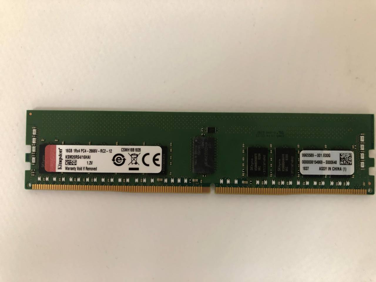 Оперативная память 16 Gb REG (Kingston 16GB 1Rx4 PC4-2666V-RC2-12 KSM26RS4/16HAI)