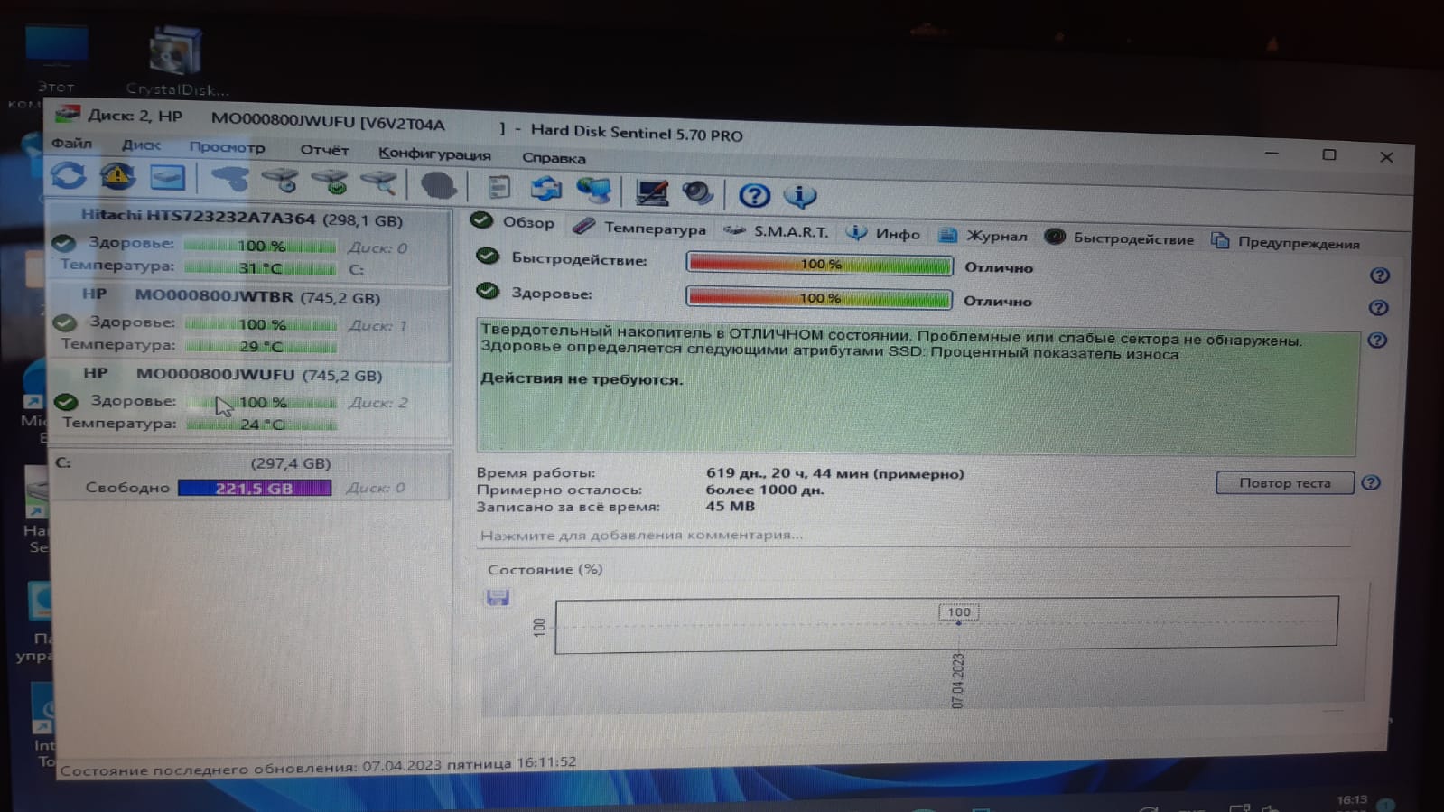 SAS SSD (HP 800Gb MO000800JWUFU, SAS, P07442-001, 2.5", 1200 Mb/s, SSD)